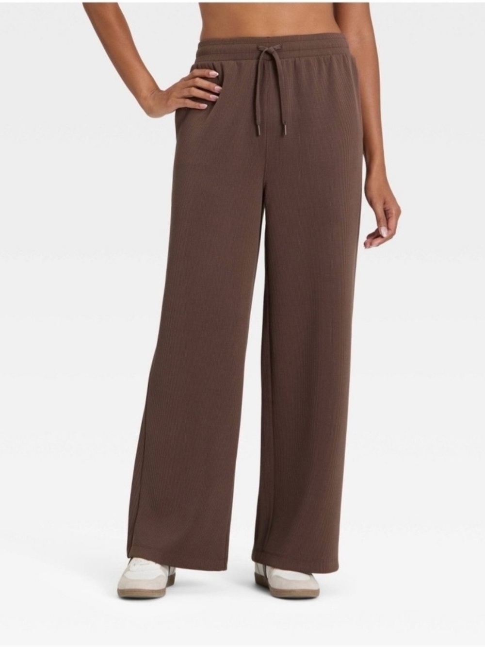 All In Motion Airy Sleek Ribbed Wide Leg Sweatpants - Picture 2 of 5